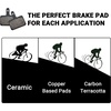 image:imageHimiway 2 Pairs Bike Disc Brake Pads Competible with TRP Tektro Shimano Deore BrM575 M525 M515 T615 T675 M505 M495 M486 M485 M475 M465 M447 M446 M445 M416 M415 M395 M375 M315 M355 C601 C501Carbon Terracotta 2 pairs