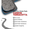 image:imageHimiway 2 Pairs Bike Disc Brake Pads Competible with TRP Tektro Shimano Deore BrM575 M525 M515 T615 T675 M505 M495 M486 M485 M475 M465 M447 M446 M445 M416 M415 M395 M375 M315 M355 C601 C501Carbon Terracotta 2 pairs