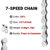 image:imageHimiway KMC Bike Chain 167 Speed Super Rustproof Z83 EPT with 1 Pairs Bicycle Magic Buckle Reusable 120 Links 12  332 Inch Silver Gray Fits MultiSpeed Bikes