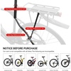image:imageHimiway Rear Bike Rack with Rear Seat Cushion Bicycle Cargo Rack with Fender Detachable Reflectors Adjustable Bicycle Carrier Aluminum Alloy Bike Luggage Rack