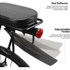 image:imageHimiway Rear Bike Rack with Rear Seat Cushion Bicycle Cargo Rack with Fender Detachable Reflectors Adjustable Bicycle Carrier Aluminum Alloy Bike Luggage Rack