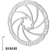 image:imageHimiway Bike Disc Brake Rotor 180MM with 6 pcs bolts and 1 hex wrench Bicycle Disc Brake Rotor Silver for Road Bike Mountain Bike MTB BMX Stainless Steel Bicycle Rotor