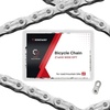 image:imageHimiway KMC Bike Chain 167 Speed Super Rustproof Z1eHX Wide EPT with 1 Pairs Bicycle Magic Buckle Reusable 120 Links 12  18 Inch Silver Gray