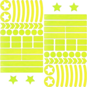 image:imageHimiway 42Pcs or 84 Pcs or 24 Rolls Bike Reflective Stickers Outdoor Waterproof Bicycle Reflective Tape Night Safety Warning Reflective Decals for Bike Motorbike Helmet Scooter Hard Hat etc