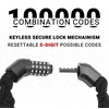 image:imageHimiway Bike Chain Lock 5 Digit Combination Heavy Duty Anti Theft Bike Locks 33 ft 8mm Bike Lock Cable for Outdoor Equipment Bicycle Lock High Security Cable Bicycle Locks for Road and Mountain Bike