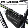 image:imageHimiway Bike Frame Bag EVA Hard Shell Bike Rack Bag IP65 Waterproof Bicycle Frame Bag Carbon Pattern PU Top Tube Bike Bag with Logo Reflective Strips Bike Bags Frame Large Capacity Fit Most Bike Frame