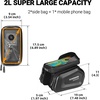 image:imageHimiway Bike Phone Mount Bag Waterproof Bicycle Phone Front Frame Bag EVA Hard Shell Bike Frame Bag Top Tube Bag Carbon Pattern PU Bicycle Phone Holder Compatible Phone under 9 Fit Most Bike Frame