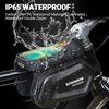 image:imageHimiway Bike Phone Mount Bag Waterproof Bicycle Phone Front Frame Bag EVA Hard Shell Bike Frame Bag Top Tube Bag Carbon Pattern PU Bicycle Phone Holder Compatible Phone under 9 Fit Most Bike Frame