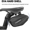 image:imageHimiway Bike Saddle Bag  EVA Hard Shell Seat Bag with IP65 Waterproof Rear Rack Quick Release Design Reflective Strips Fits Most Bike Seats