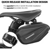 image:imageHimiway Bike Saddle Bag  EVA Hard Shell Seat Bag with IP65 Waterproof Rear Rack Quick Release Design Reflective Strips Fits Most Bike Seats