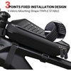 image:imageHimiway Bike Top Tube Bag EVA Hard Shell Bike Frame Bag IP65 Waterproof Bike Rack Bag Carbon Pattern PU Bicycle Top Tube with Logo Reflective Bike Bag Frame Large Capacity Fit Most Bike Frame