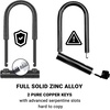 image:imageHimiway Bike U Lock for Fat tire 40 with 120cm Security Steel Cable Heavy Duty Combination with 16mm Shackle Bike Lock Set Anti Theft Secure Bicycle Lock with Sturdy Mounting Bracket for All Bikes