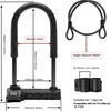 image:imageHimiway Bike U Lock for Fat tire 40 with 120cm Security Steel Cable Heavy Duty Combination with 16mm Shackle Bike Lock Set Anti Theft Secure Bicycle Lock with Sturdy Mounting Bracket for All Bikes