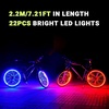 image:imageHimiway Colorful LED Bike Wheel Lights USB Charging 2tire Pack Bicycle Spoke Lights Super Waterproof Bike Lights for Wheels Ultra Bright Cycling Decoration Safety Warning Light for Kids Adults