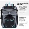 image:imageHimiway Foldable Dog Bike Basket Breathable Dog Basket for Bike Safe and Easy Dog Bike Carrier Backpack Comfy amp Padded Shoulder Strap pet Carrier for Bike with 2 Open Doors for Small Medium DogsCats