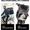 image:imageHimiway Foldable Dog Bike Basket Breathable Dog Basket for Bike Safe and Easy Dog Bike Carrier Backpack Comfy amp Padded Shoulder Strap pet Carrier for Bike with 2 Open Doors for Small Medium DogsCats