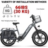 image:imageHimiway Folding Bike Basket  Front amp Rear Hanging Cargo Storage Basket Quick Release Mental Storage Rack for Bike Handlebar amp Rear Rack Max Load 66 lbs 11 lbs Waterproof amp AntiRustFront Basket With Storage Bag