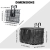 image:imageHimiway Folding Bike Basket  Front amp Rear Hanging Cargo Storage Basket Quick Release Mental Storage Rack for Bike Handlebar amp Rear Rack Max Load 66 lbs 11 lbs Waterproof amp AntiRustFront Basket With Storage Bag