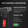 image:imageHimiway LED Bike Light Set Battery Indicator  Horn Speedometer  Horn for Night Riding Super Bright Bike Headlight and Taillight Bicycle Lights IPX7 Waterproof USB Rechargeable Fits All Bikes