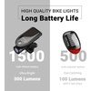 image:imageHimiway Solar Bike Lights For Night Riding Ultra Bright USB Rechargeable Powerful Bicycle Headlight and Taillight 43 Light Modes Solar Bicycle Light IPX5 Waterproof Front and Rear Light For All Bikes