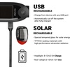 image:imageHimiway Solar Bike Lights For Night Riding Ultra Bright USB Rechargeable Powerful Bicycle Headlight and Taillight 43 Light Modes Solar Bicycle Light IPX5 Waterproof Front and Rear Light For All Bikes