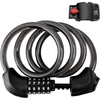 image:imageHimiway Bike Cable Lock 5 Digit Combination Heavy Duty Anti Theft 4 ft 12mm Bike Lock for Outdoor Equipment High Security Bicycle Locks for Road amp Mountain Bike