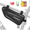 image:imageHimiway Bike Frame Bag EVA Hard Shell Bike Rack Bag IP65 Waterproof Bicycle Frame Bag Carbon Pattern PU Top Tube Bike Bag with Logo Reflective Strips Bike Bags Frame Large Capacity Fit Most Bike Frame