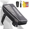 image:imageHimiway Bike Top Tube Bag EVA Hard Shell Bike Frame Bag IP65 Waterproof Bike Rack Bag Carbon Pattern PU Bicycle Top Tube with Logo Reflective Bike Bag Frame Large Capacity Fit Most Bike Frame