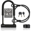 image:imageHimiway Bike U Lock for Fat tire 40 with 120cm Security Steel Cable Heavy Duty Combination with 16mm Shackle Bike Lock Set Anti Theft Secure Bicycle Lock with Sturdy Mounting Bracket for All Bikes