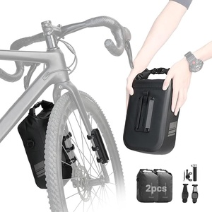 image:imageHimiway 2Pack Bike Front Fork Bag IP68 Waterproof Bike Pannier Bag 4L2 Bike Fork Bag Front Rack with 3M Reflective Strips Bike Bag with Quick Release Shoulder Bag Durable Shelf Package for All Bikes