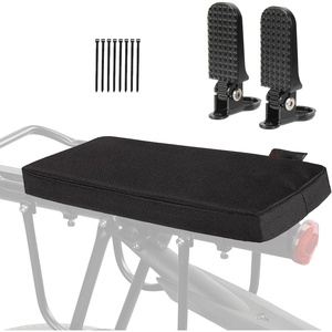 image:imageHimiway Bike Rear Seat Cushion with 1 Pair Bike Rear Pedals Bicycle Rear Seats Universal with Portable Strip Lengthened Thickened Bicycle Manned Cushion Mini Folding Bike Pegs for Adults and Children