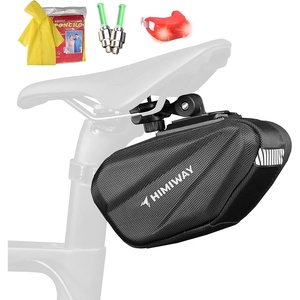 image:imageHimiway Bike Saddle Bag  EVA Hard Shell Seat Bag with IP65 Waterproof Rear Rack Quick Release Design Reflective Strips Fits Most Bike Seats