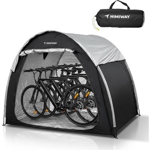 image:imageHimiway Bike Storage Shed Tent with Double Doors for 34 Bikes PU4000 Silver Coated Waterproof AntiDust 210D Oxford Fabric Portable Foldable Outdoor Bicycle Cover Shelter Carry Bag for Home GardenXXL for 3 or 4 bikes