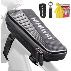 image:imageHimiway Bike Top Tube Bag EVA Hard Shell Bike Frame Bag IP65 Waterproof Bike Rack Bag Carbon Pattern PU Bicycle Top Tube with Logo Reflective Bike Bag Frame Large Capacity Fit Most Bike Frame