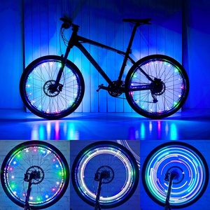 image:imageHimiway Colorful LED Bike Wheel Lights USB Charging 2tire Pack Bicycle Spoke Lights Super Waterproof Bike Lights for Wheels Ultra Bright Cycling Decoration Safety Warning Light for Kids Adults