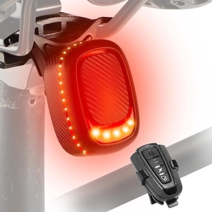 image:imageHimiway LED Bike Taillight Light Bike Light with Turn SignalsRemote Control  TaillightColorful  Taillight with Brake SensorTaillight with Alarm Horn Bicycle Light Waterproof USB Rechargeable