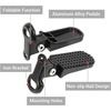 image:imageHimiway 1 Pair Bike Rear Pedals Mini Folding Bike Pegs Aluminium Alloy NonSlip Bicycle Footrests Quick Release Foot Plates Pedals for Mountain Bike EBikeBike Rear Pedals 44x146 in