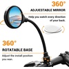 image:imageHimiway Bike Mirror 2Pack Quick Release Bicycle Rear View Handlebar Mirrors Wide Angle Acrylic Convex Safety Adjustable Bike Mirrors for MountainKidsEbike