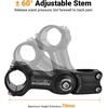image:imageHimiway Bike Stem 110mm Adjustable MTB Stem Aluminum Alloy Bicycle Handlebar Stem Extender Riser for Most Mountain Bike Road City Bike MTBClassic