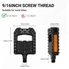 image:imageHimiway Folding Bike Pedals Bicycle Foldable Pedals with Reflective Strip Universal 916 inch NonSlip Wide Platform Cycling Pedals for Folding Bike EBike Road Bike Commute City MTB Bikes