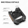 image:imageHimiway Folding Bike Pedals Bicycle Foldable Pedals with Reflective Strip Universal 916 inch NonSlip Wide Platform Cycling Pedals for Folding Bike EBike Road Bike Commute City MTB Bikes