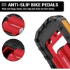 image:imageHimiway Folding Bike Pedals with Reflective Strips Aluminum Alloy Bicycle Foldable Pedals 916 inch NonSlip Wide Platform Cycling Pedals for Folding BMX MTB Road BikeRed
