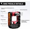 image:imageHimiway Folding Bike Pedals with Reflective Strips Aluminum Alloy Bicycle Foldable Pedals 916 inch NonSlip Wide Platform Cycling Pedals for Folding BMX MTB Road BikeRed