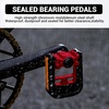 image:imageHimiway Folding Bike Pedals with Reflective Strips Aluminum Alloy Bicycle Foldable Pedals 916 inch NonSlip Wide Platform Cycling Pedals for Folding BMX MTB Road BikeRed