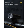 image:imageHimiway LED Bike Light Set Battery Indicator  Horn Speedometer  HornUpgraded Bike Headlight 400lm800lm1500lm for Night Riding Bike Headlight and Taillight IPX6 Waterproof USB Rechargeable