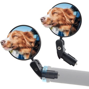 image:imageHimiway 2Pcs Bike Mirrors for Handlebars Adjustable Bar End Rear View Mirror Rotatable Acrylic Convex Round Bike Rearview Mirrors Bicycle Handlebar Mirror for Ebike Mountain Road Bike Scooter