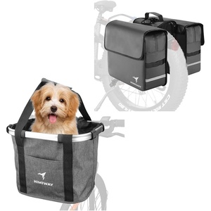 image:imageHimiway Bike Bags for Rear Rack 36L Foldable Bike Panniers  Folding Bike Front Basket with Quick Release Design