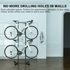 image:imageHimiway 4 Bike Rack Garage Storage Bicycle Garage Floor Stand with Adjustable Hooks No Drilling Required Vertical Bike Stand for Road MTB and Hybrid Bicycles Holds Up to 70kg