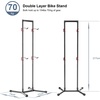 image:imageHimiway 4 Bike Rack Garage Storage Bicycle Garage Floor Stand with Adjustable Hooks No Drilling Required Vertical Bike Stand for Road MTB and Hybrid Bicycles Holds Up to 70kg