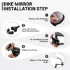 image:imageHimiway Bike Mirror 1 Pack HD Wide Angle Large Handlebar Rear View Mirror Safe Glass Rearview Shockproof Side Flat Mirror 360 Rotatable Adjustable for Bike Bicycle Ebike Scooter